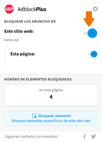 Desactivar Adblock